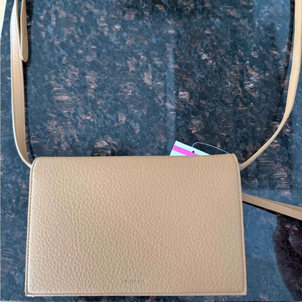 All Saints Tan Crossbody wallet Bag